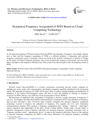 Dynamical Frequency Assignment of WSN Based on Cloud Computing Technology