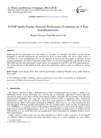 TCP/IP Jumbo Frames Network Performance Evaluation on A Test-bed Infrastructure