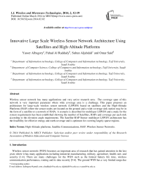 Innovative Large Scale Wireless Sensor Network Architecture Using Satellites and High-Altitude Platforms