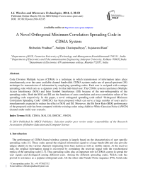 A Novel Orthogonal Minimum Correlation Spreading Code in CDMA System