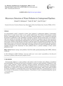 Microwave Detection of Water Pollution in Underground Pipelines