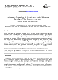 Performance Comparison Of Beamforming And Multiplexing Techniques Using Smart Antenna Array