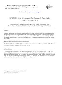 RF CMOS Low Noise Amplifier Design-A Case Study