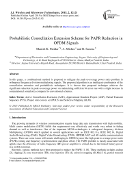 Probabilistic Constellation Extension Scheme for PAPR Reduction in OFDM Signals