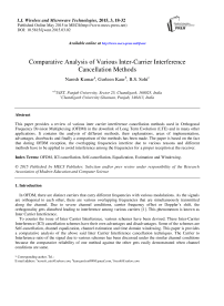 Comparative Analysis of Various Inter-Carrier Interference Cancellation Methods