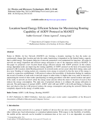 Location based Energy Efficient Scheme for Maximizing Routing Capability of AODV Protocol in MANET