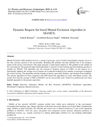 Dynamic Request Set based Mutual Exclusion Algorithm in MANETs