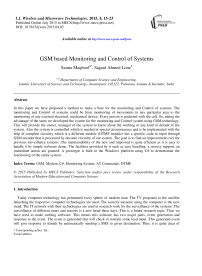 GSM based Monitoring and Control of Systems