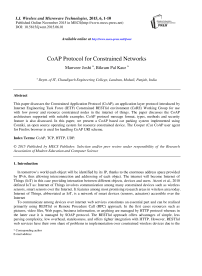 CoAP Protocol for Constrained Networks