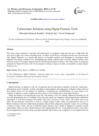 Cybercrimes Solutions using Digital Forensic Tools