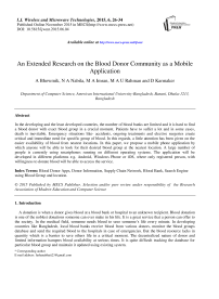 An Extended Research on the Blood Donor Community as a Mobile Application
