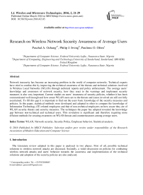 Research on Wireless Network Security Awareness of Average Users