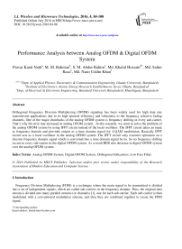 Performance Analysis between Analog OFDM & Digital OFDM System