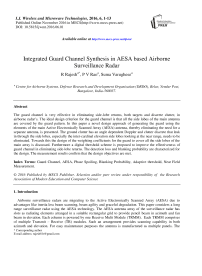 Integrated Guard Channel Synthesis in AESA based Airborne Surveillance Radar
