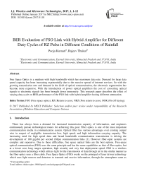 BER Evaluation of FSO Link with Hybrid Amplifier for Different Duty Cycles of RZ Pulse in Different Conditions of Rainfall