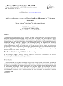 A Comprehensive Survey of Location Based Routing in Vehicular Networks