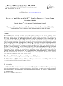 Impact of Mobility on MANETs Routing Protocols Using Group Mobility Model