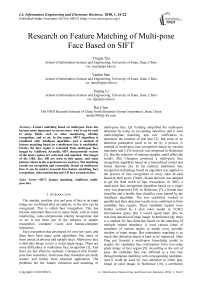 Research on Feature Matching of Multi-pose Face Based on SIFT