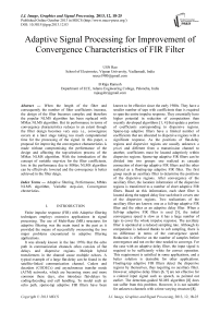 Adaptive Signal Processing for Improvement of Convergence Characteristics of FIR Filter