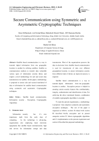 Secure Communication using Symmetric and Asymmetric Cryptographic Techniques