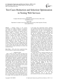 Test Cases Reduction and Selection Optimization in Testing Web Services