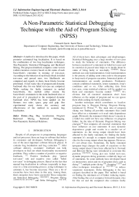 A Non-Parametric Statistical Debugging Technique with the Aid of Program Slicing (NPSS)
