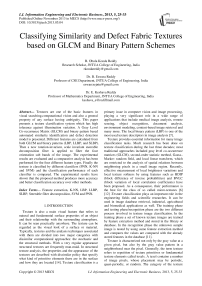 Classifying Similarity and Defect Fabric Textures based on GLCM and Binary Pattern Schemes