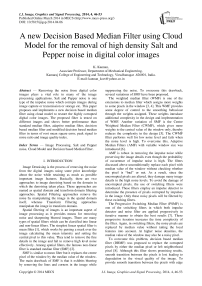 A new Decision Based Median Filter using Cloud Model for the removal of high density Salt and Pepper noise in digital color images
