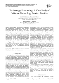 Technology Forecasting: A Case Study of Software Technology Product Families