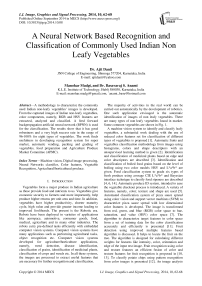 A Neural Network Based Recognition and Classification of Commonly Used Indian Non Leafy Vegetables