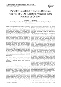 Partially-Correlated χ2 Targets Detection Analysis of GTM-Adaptive Processor in the Presence of Outliers