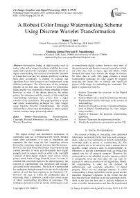 A Robust Color Image Watermarking Scheme Using Discrete Wavelet Transformation