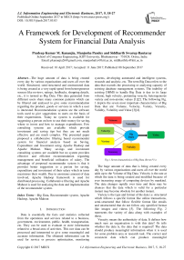 A Framework for Development of Recommender System for Financial Data Analysis