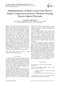 Implementation of Multi-Linear Gain Prior to Image Compression System in Remote Sensing Electro-Optical Payloads