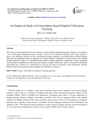 An Empirical Study on Concordance-based English Collocation Teaching