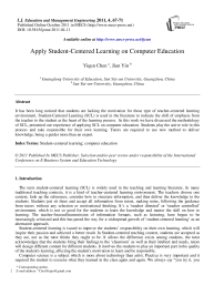 Apply Student-Centered Learning on Computer Education
