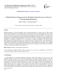 A Model Driven Framework for Portable Cloud Services: Proof of Concept Implementation