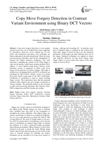 Copy Move Forgery Detection in Contrast Variant Environment using Binary DCT Vectors