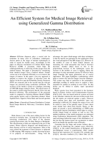 An Efficient System for Medical Image Retrieval using Generalized Gamma Distribution