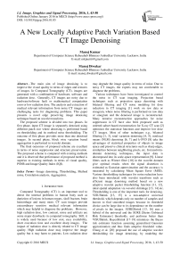 A New Locally Adaptive Patch Variation Based CT Image Denoising