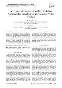 An Object of Interest based Segmentation Approach for Selective Compression of Video Frames