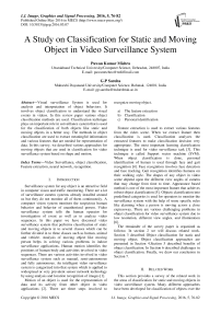 A Study on Classification for Static and Moving Object in Video Surveillance System