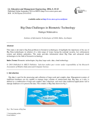 Big Data Challenges in Biometric Technology