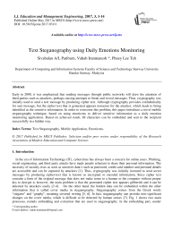 Text Steganography using Daily Emotions Monitoring