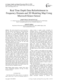Real Time Depth Data Refurbishment in Frequency Domain and 3D Modeling Map Using Microsoft Kinect Sensor