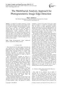 The Multifractal Analysis Approach for Photogrammetric Image Edge Detection