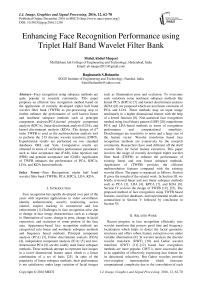 Enhancing Face Recognition Performance using Triplet Half Band Wavelet Filter Bank