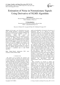 Estimation of Noise in Nonstationary Signals Using Derivative of NLMS Algorithm