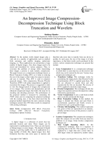 An Improved Image Compression-Decompression Technique Using Block Truncation and Wavelets