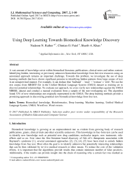 Using Deep Learning Towards Biomedical Knowledge Discovery